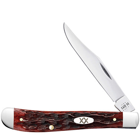 Case Slimline Trapper - Peach Seed Jig Mahogany Bone - 25135