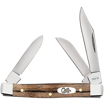 Case Small Stockman -  Smooth Natural Zebra Wood - 25144