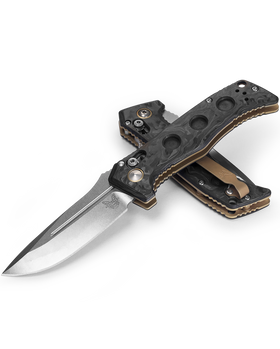 Benchmade Mini Auto Adamas - CPM-MagnaCut - Marbled Carbon Fiber - 2730-03