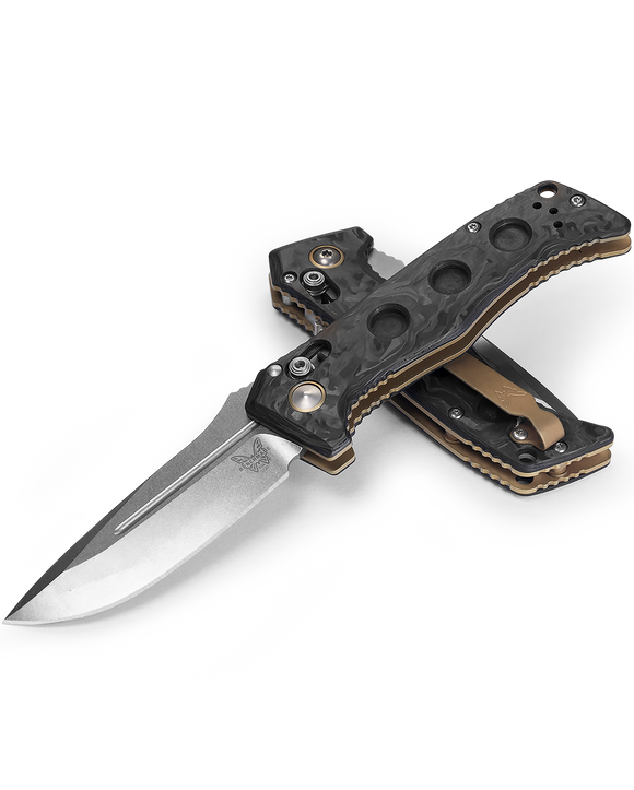 Benchmade Mini Auto Adamas - CPM-MagnaCut - Marbled Carbon Fiber - 2730-03