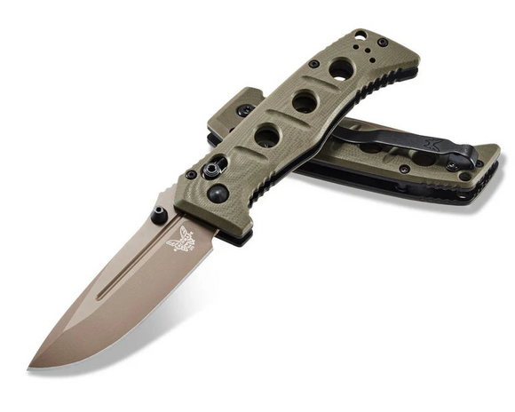 Benchmade Mini Adamas - CPM-Cruwear Plain FDE Blade - 273FE-2