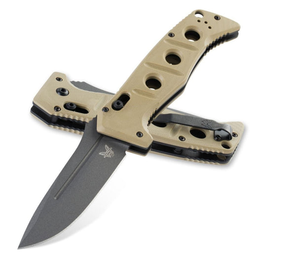 Benchmade Adamas Automatic - Plain Edge DLC CPM-Cruwear Blade - 2750GY-3