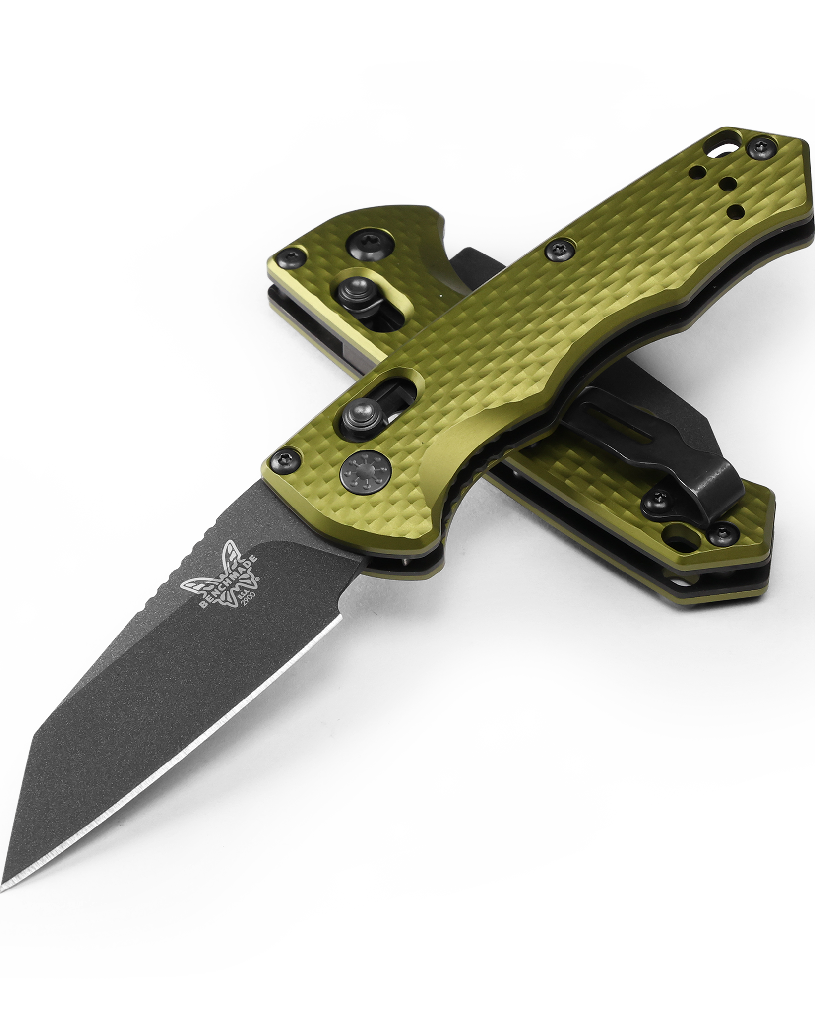 Benchmade Auto Immunity - CPM-M4 Blade - Woodland Green Aluminum Handle - 2900BK-2