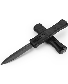 Benchmade Claymore OTF - Automatic - Black Grivory Handle - Plain CPM-D2 - 3370GY