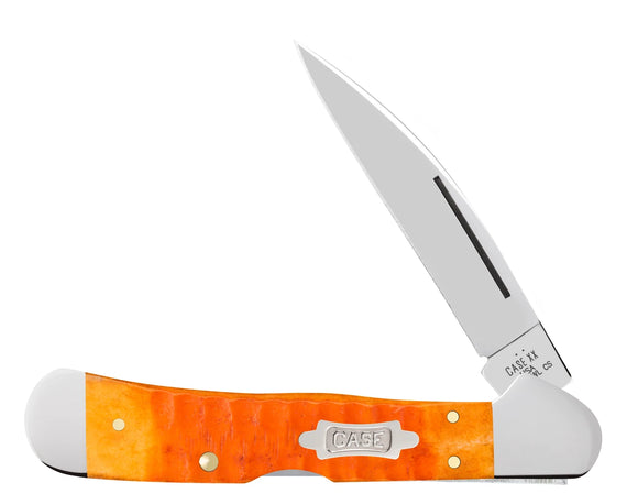 Case CopperLock - Persimmon Orange Gator Jig Bone - Carbon Steel Blade - 38072 - SNK/WTO - Home Office