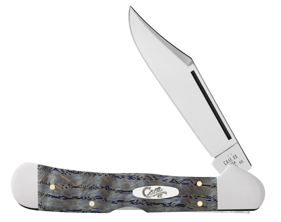 Case Copperlock - Smooth Blue Curly Oak Wood Handle - Tru-Sharp Blade - 47494 - SNK/WTO - Home Office