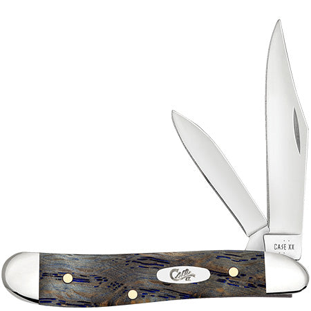 Case XX Peanut - Blue Smooth Curly Oak Handle - Tru-Sharp Steel - 47495 - SNK/WTO - Home Office