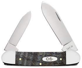Case XX Canoe - Smooth Blue Curly Oak Wood Handle - Tru-Sharp Steel - 47496 - SNK/WTO - Home Office