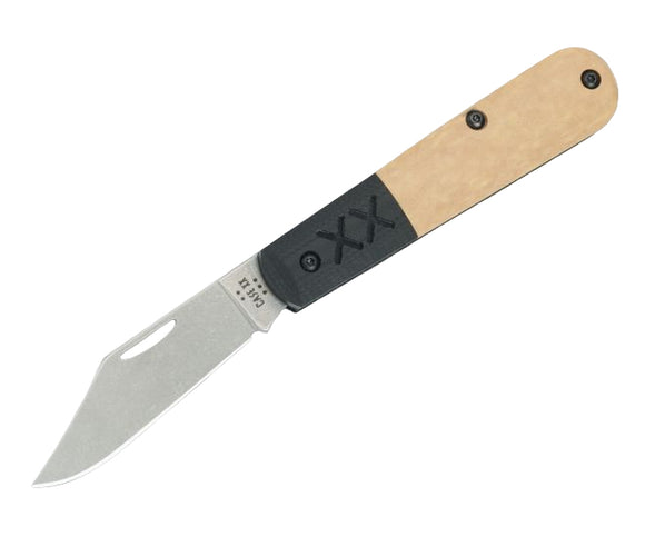 Case XX Crossroads XR Barlow - Tan Richlite Black G-10 - S35VN Stonewashed Blade - 53160