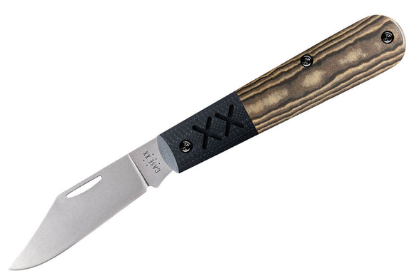 Case Smooth Crossroads XR Barlow - Black & Tan Richlite - Black G-10 Bolster - Stonewashed S35VN Blade - 53161