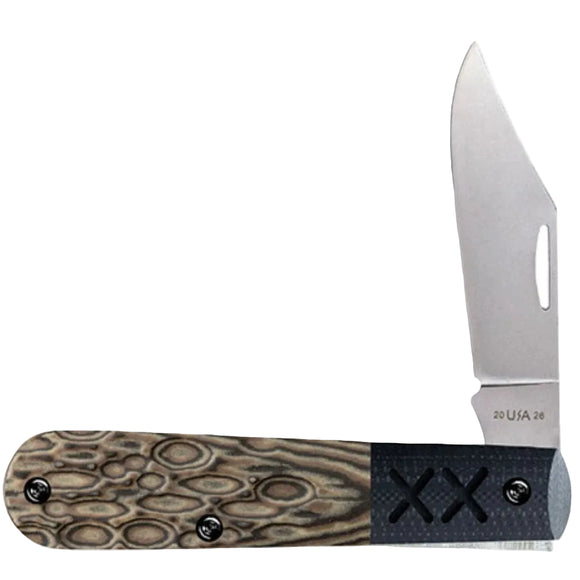Case Crossroads XR Barlow - Luna Richlite Handle, Black G-10 Bolster - S35VN Clip Point Blade - 53165 - SNK/WTO - Home Office