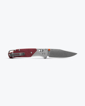 Benchmade Bugout - AXIS Lock - Grey/Redstone Aluminum & Richlite Handle - CPM-S90V Blade - 535-09 - 0