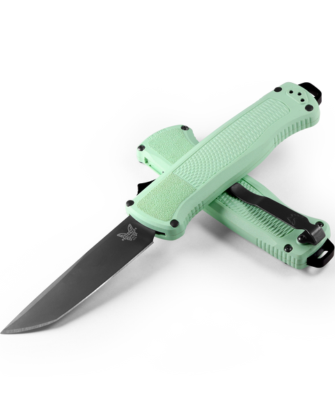 Benchmade Shootout - D/A OTF - Automatic - Seafoam Green Handle - 5370BK-03