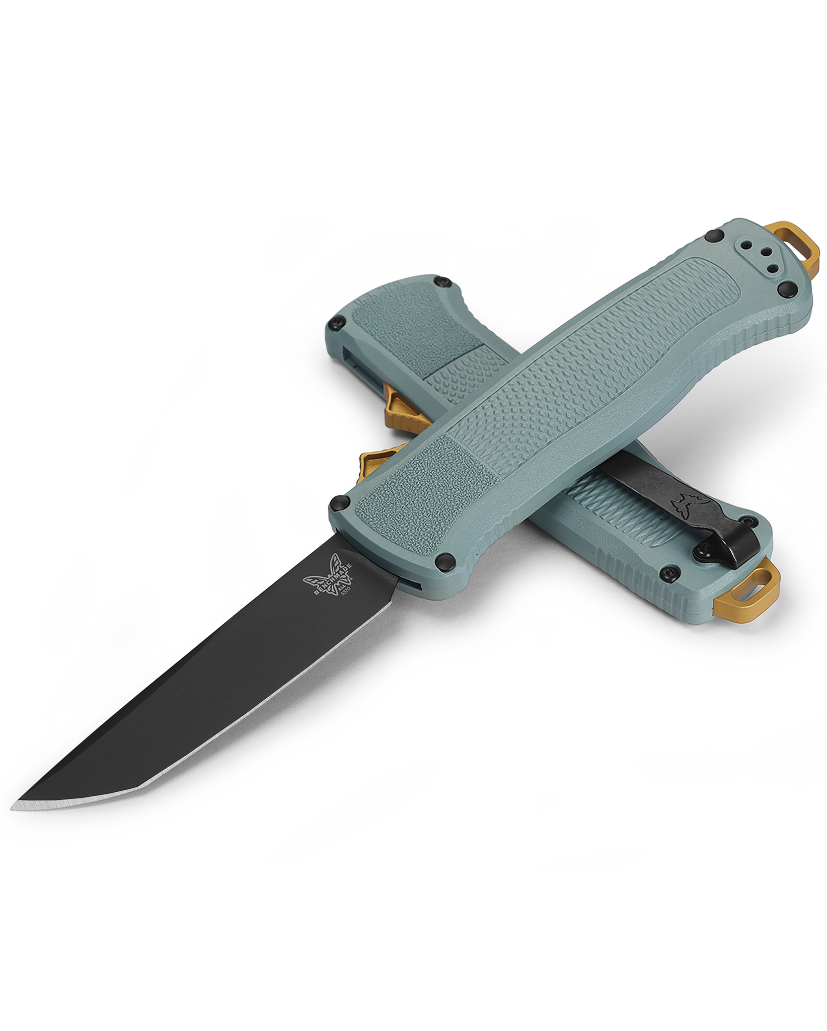 Benchmade Shootout - D/A OTF - Automatic - Sage Green Handle - 5370BK-07
