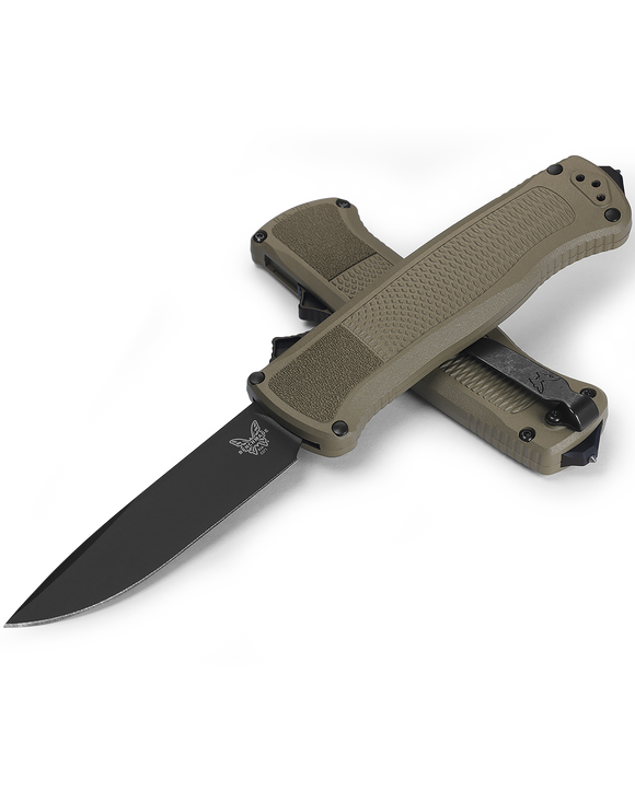 Benchmade Shootout - D/A OTF - Drop Point - Automatic - Ranger Green Handle - 5371BK-01