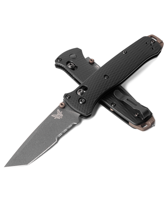 Benchmade Bailout - Serrated M4 Tanto Blade - Black Aluminum Handle - 537SGY-03