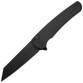 Pro-Tech Knives Malibu Flipper - Black Operator Handle - Black DLC MagnaCut Blade - 5403-OP