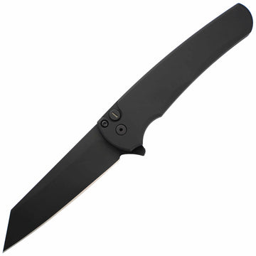Pro-Tech Knives Malibu Flipper - Black Operator Handle - Black DLC MagnaCut Blade - 5403-OP