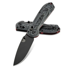 Benchmade Freek - Grey/Black G10 - CPM-M4 - Plain Edge - Red Liners and Standoffs - 560BK-1