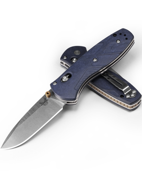 Benchmade Mini Barrage - Blue Canyon Richlite Handle - CPM-S30V - 585-03
