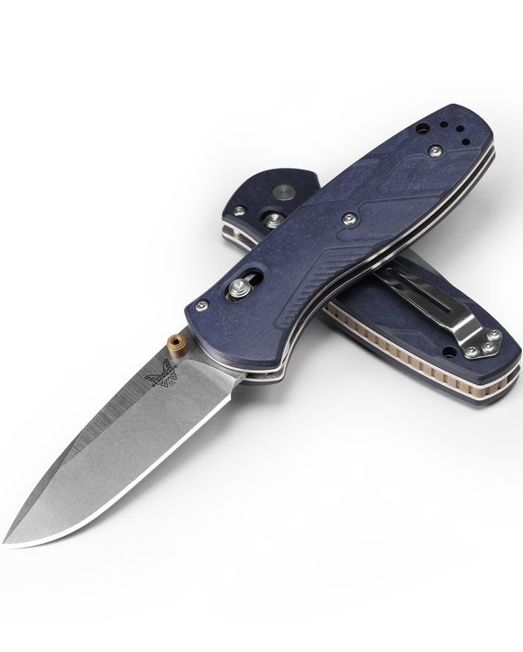 Benchmade Mini Barrage - Blue Canyon Richlite Handle - CPM-S30V - 585-03