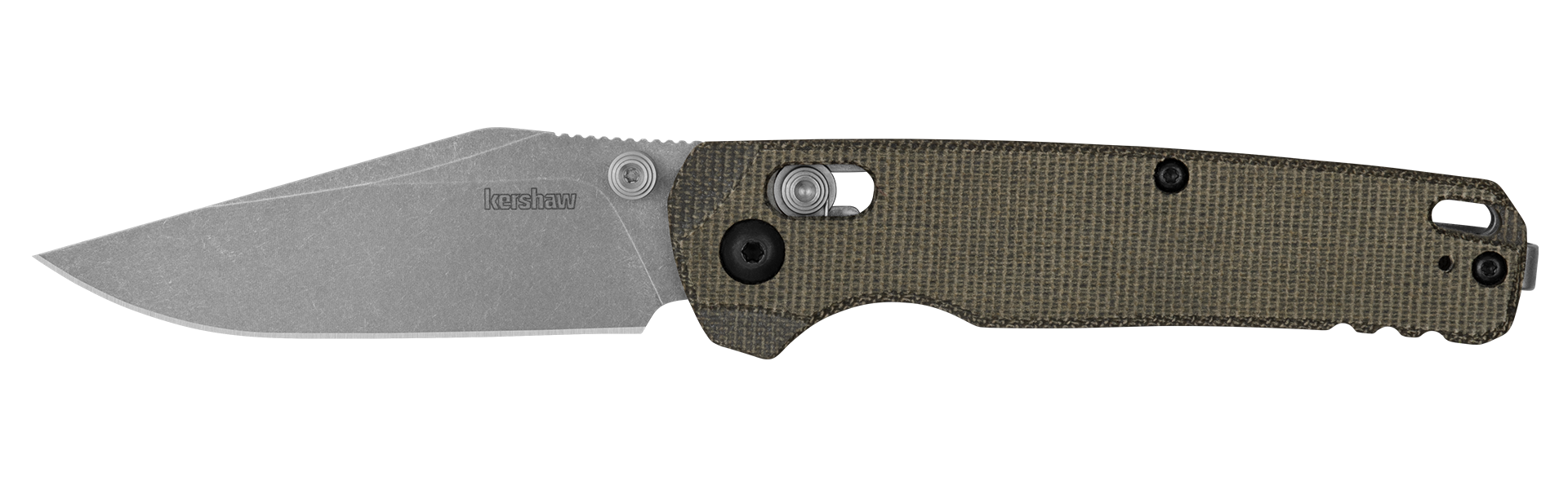 Kershaw Belair Clip Point - DuraLock - KVT Ball Bearings - Micarta Handle - CPM-MagnaCut Steel - 6106