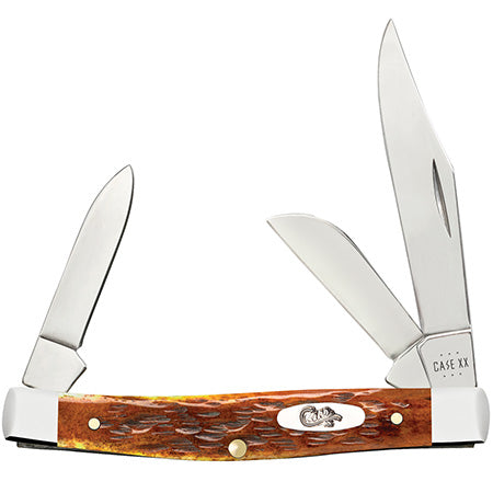 Case Medium Stockman - Harvest Orange Bone Peach Seed Jig - 66692