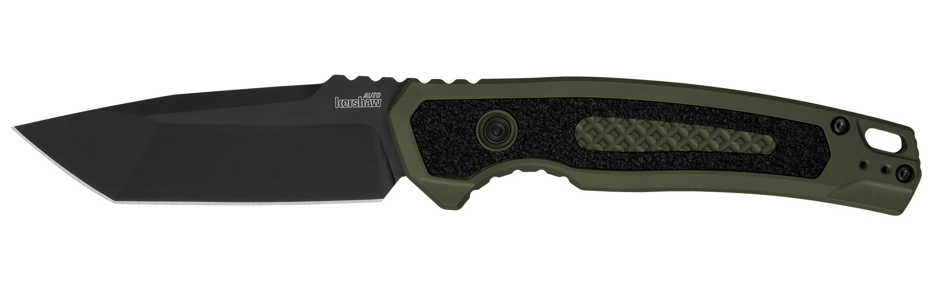 Kershaw Launch 16 - Automatic - OD Green Aluminum Handle with TracTec Inlay - CPM-M4 Steel - 7105OLBK