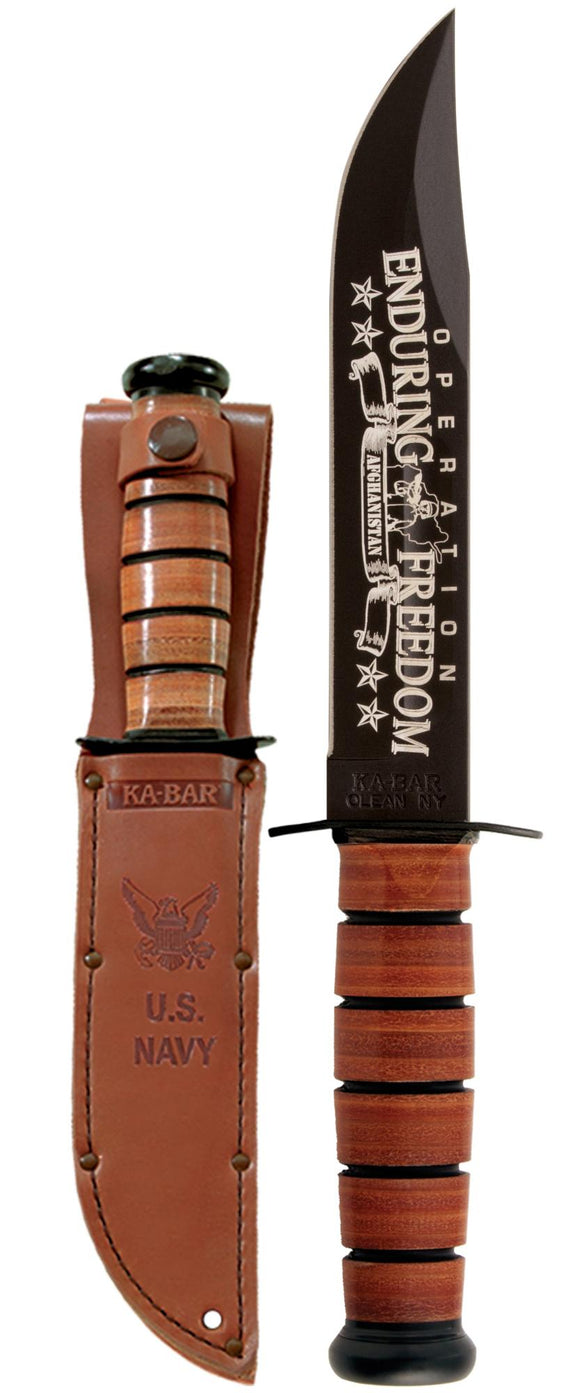 KA-BAR USN OEF Afghanistan – Leather – 1095 Cro-Van – 9170