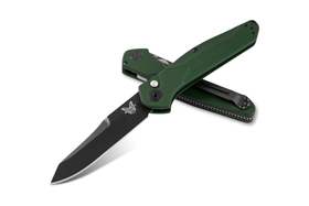 Benchmade 9400BK Auto Osborne - Green Aluminum Handle - Black S30V Blade
