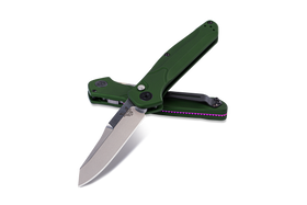 Benchmade 9400 Auto Osborne - Green Aluminum Handle - Plain S30V Blade
