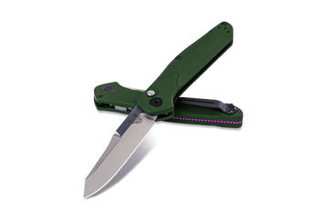 Benchmade 9400 Auto Osborne - Green Aluminum Handle - Plain S30V Blade