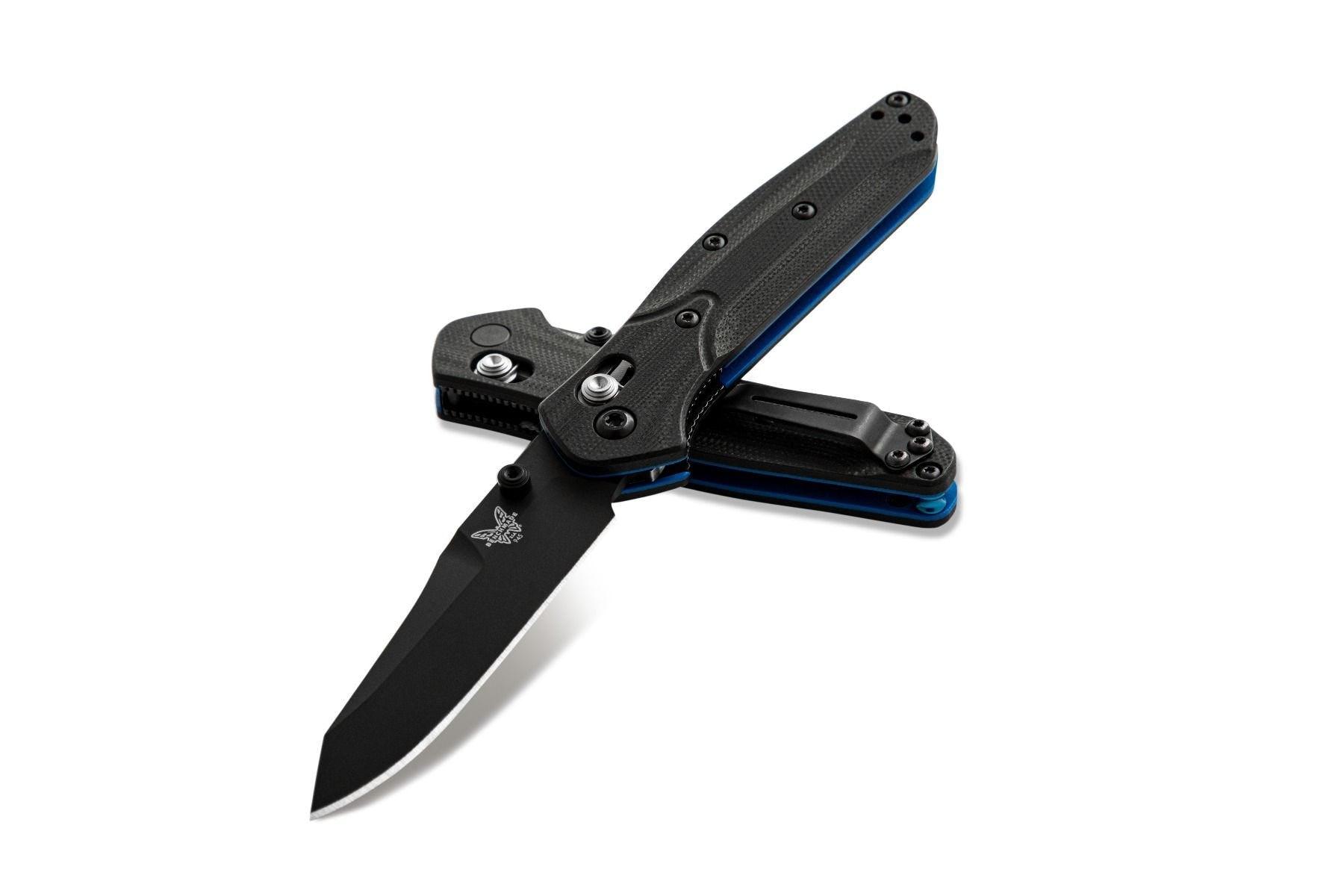 Benchmade 945 Mini Osborne - Black G10 w/ Blue Liners - S30V - 945BK-1