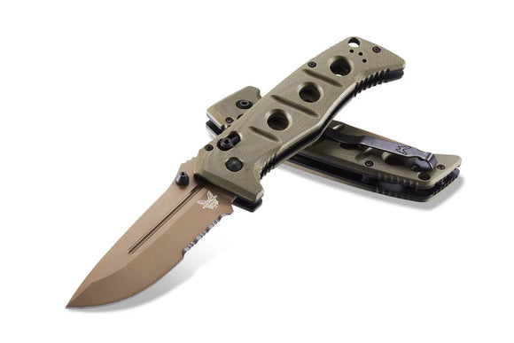 Benchmade Adamas Automatic - CPM-Cruwear - FDE Combo Edge Blade - 2750SFE-2