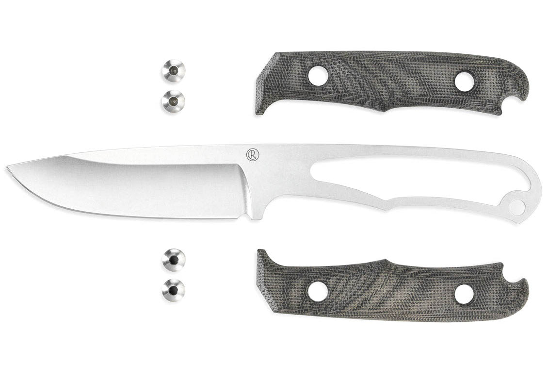 Chris Reeve Knives Backpacker - Black Canvas Micarta Handle - Black Sheath - BPR-1000