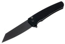 Protech Malibu Fipper - Black Textured Handle - Black Reverse Tanto Magnacut Blade - 5406-1