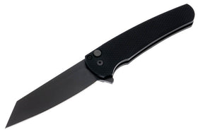 Protech Malibu Fipper - Black Textured Handle - Black Reverse Tanto Magnacut Blade - 5406