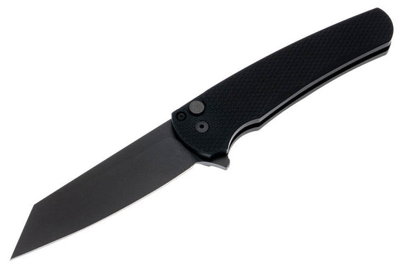 Protech Malibu Fipper - Black Textured Handle - Black Reverse Tanto Magnacut Blade - 5406