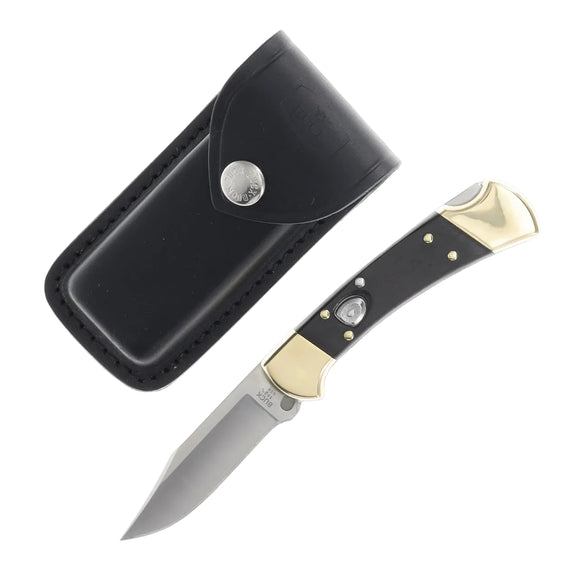 Buck Knives Automatic 112 - Ebony Wood Handles - 420HC Blade - 11894