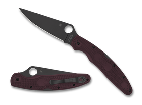 Spyderco Police 4 - Sprint Run - Burgundy FRN - CTS-PD#1 Blade - C07BGBKP4