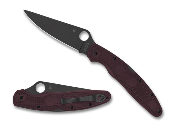 Spyderco Police 4 - Sprint Run - Burgundy FRN - CTS-PD#1 Blade - C07BGBKP4