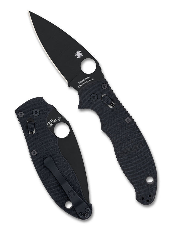 Spyderco Manix 2 Salt - Black G-10 Handle - Black MagnaCut Blade - C101GMCBKP2