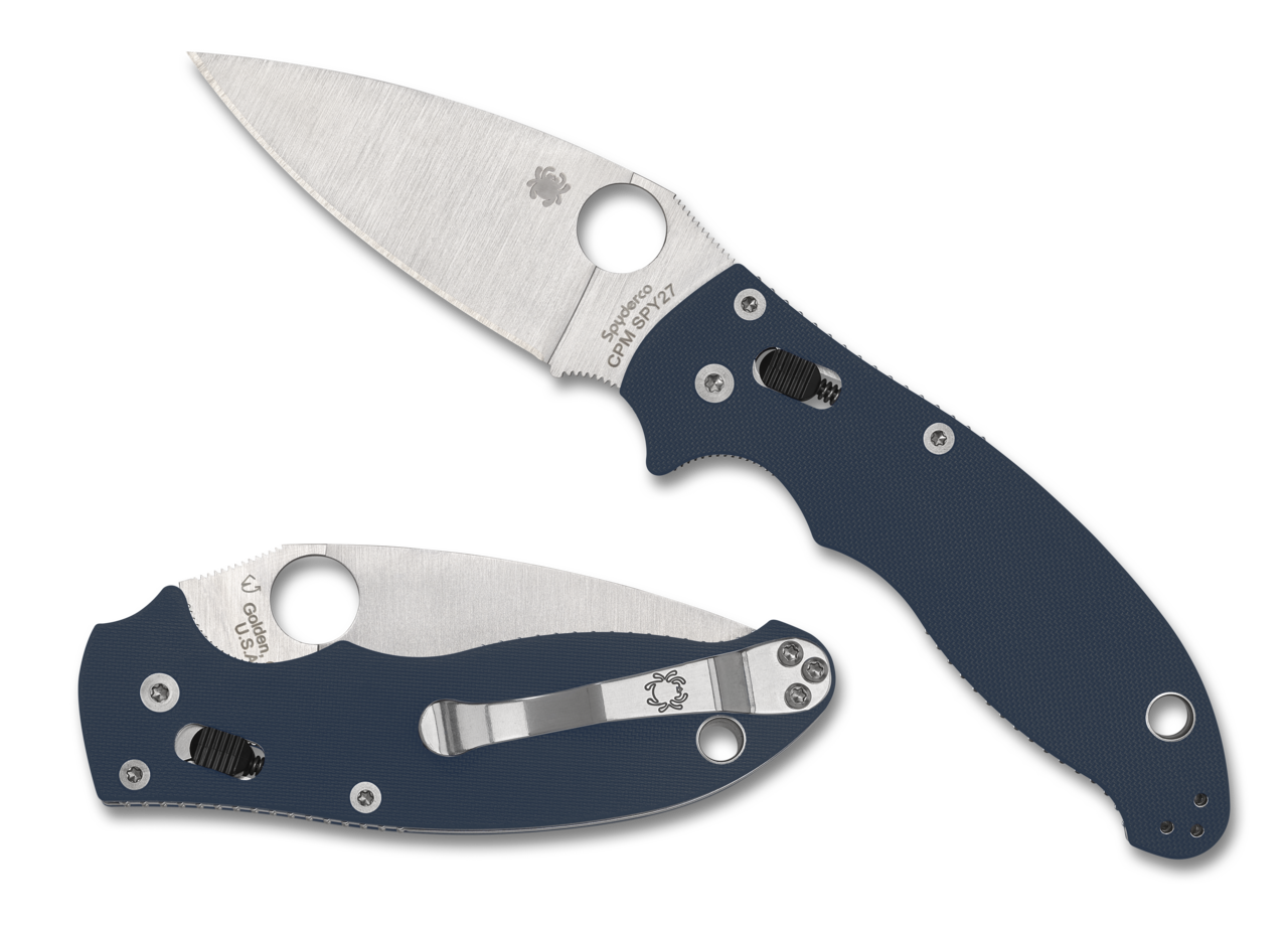 Spyderco Manix 2 - Cobalt Blue G10 - CPM-SPY27 - C101GPCBL2