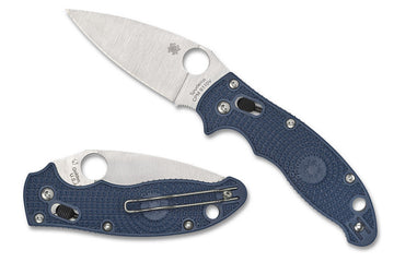 Spyderco Manix 2 Lightweight - Dark Blue FRCP Handle - Satin S110v Plain Blade - C101PDBL2