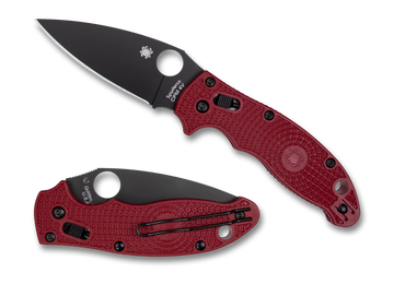 Spyderco Manix 2 Lightweight - Red FRN - Black CPM-4V Blade - St. Nick's Knives Exclusive - C101PRDBK2