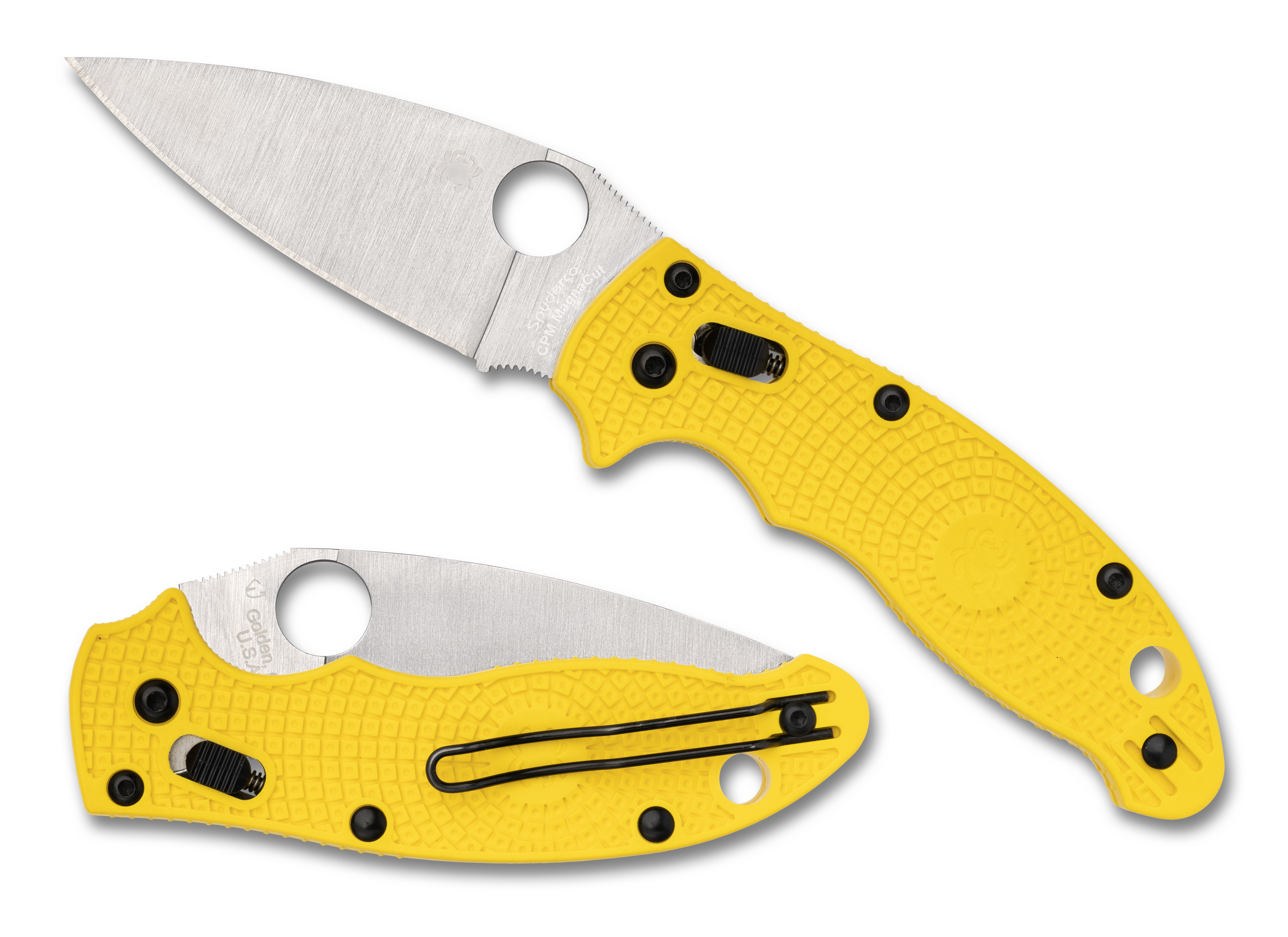 Spyderco Manix 2 Lightweight Salt - Yellow Lightweight FRCP - CPM MagnaCut - C101PYL2