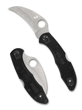 Spyderco Tasman Salt 2 - Black FRN Handles - H-2 Satin Hawkbill Blade - C106PBK2
