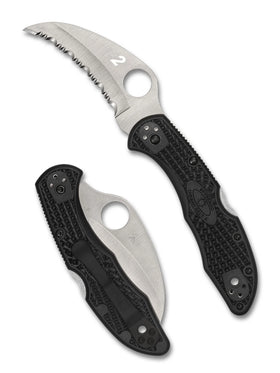 Spyderco Tasman Salt 2 - Black FRN Handles - Fully Serrated H2 Blade - C106SBK2