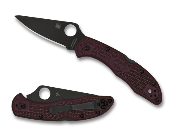 Spyderco Delica 4 - Sprint Run - Burgundy FRN - CTS-PD#1 Blade - C11BGBKP