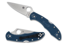Spyderco Delica 4 - Cobalt Blue FRN Handles - Satin SPY27 Blade - C11PCBL